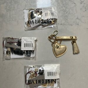 Ora Delphine Heart and Tassel Charms (set of 4)